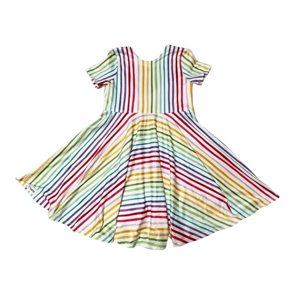 Briabay Rainbow Stripe Skater Dress Size 6
